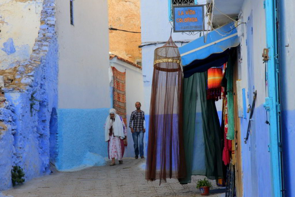 blauwe stad marokko