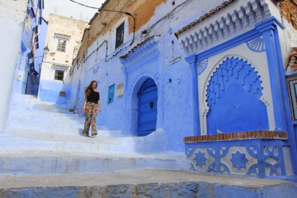 blauwe stadje chefchaouen marokko
