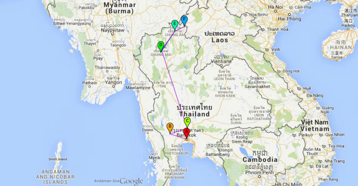 3 weken thailand route