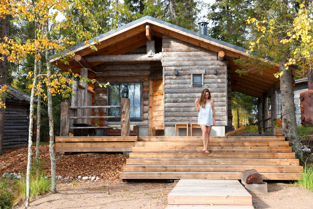 sauna in finland lapland in de zomer